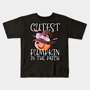 Cutest Pumpkin In The Patch Funny Halloween Thanksgiving Kids T-Shirt